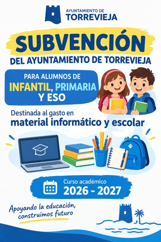 Subvenció inici de curs material escolar i informàtic 2026-2027