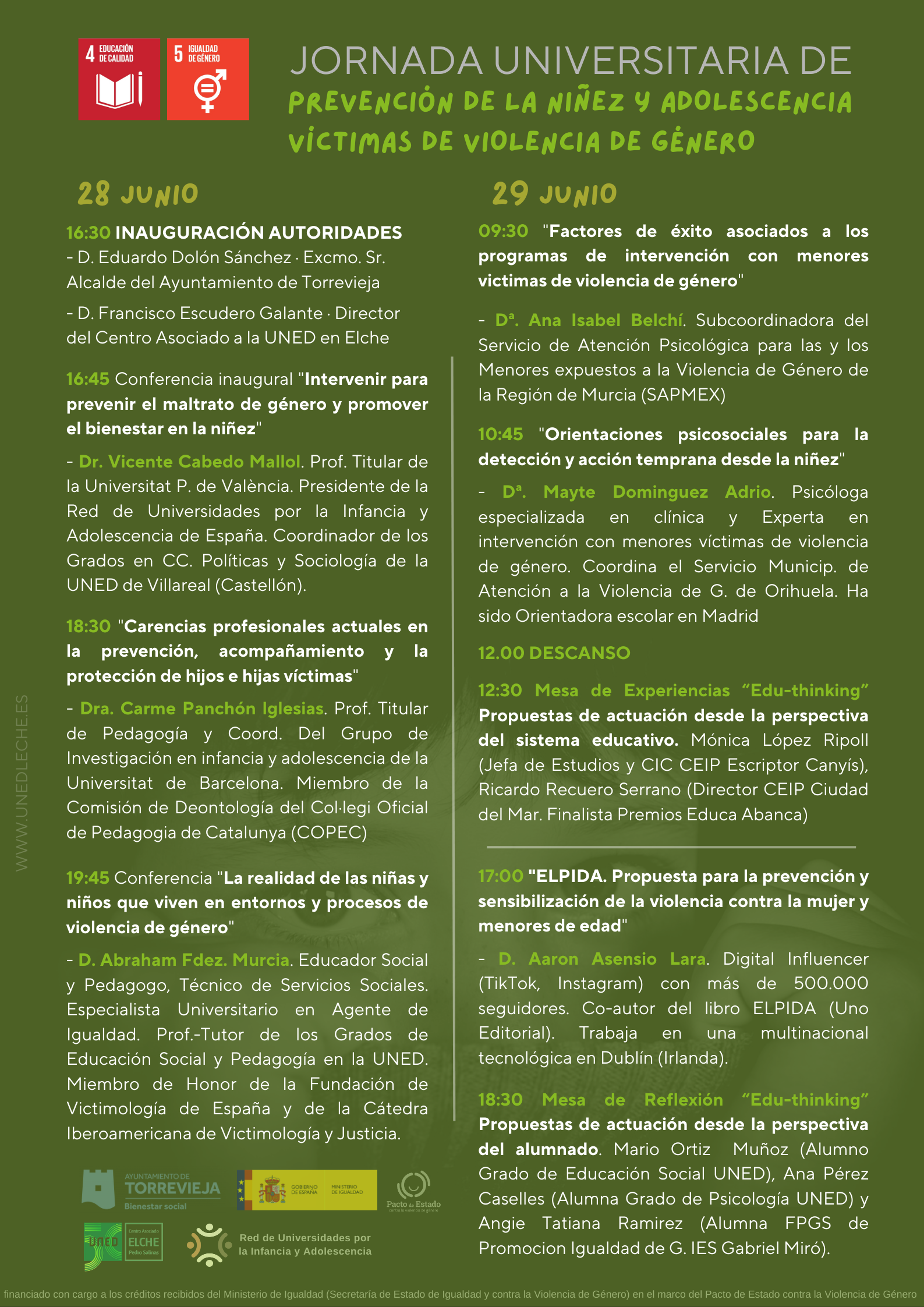 Jornada universitaria de prevención de la niñez y adolescencia victimas ...