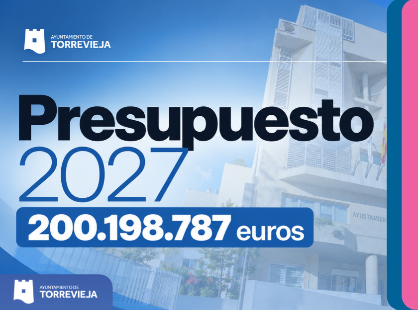 Torrevieja presenta un presupuesto de 200 millones de euros para 2027, centrado en servicios públicos e inversiones
