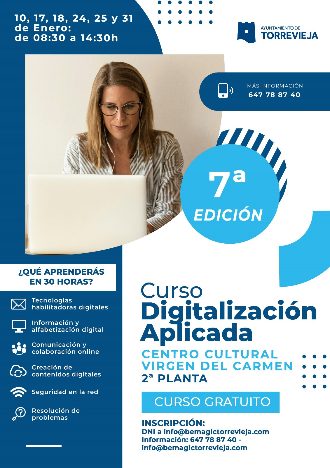 Cartel 7ª Edición Curso de Digitalización Aplicada (CDA7, 10 al 31 enero 2024)