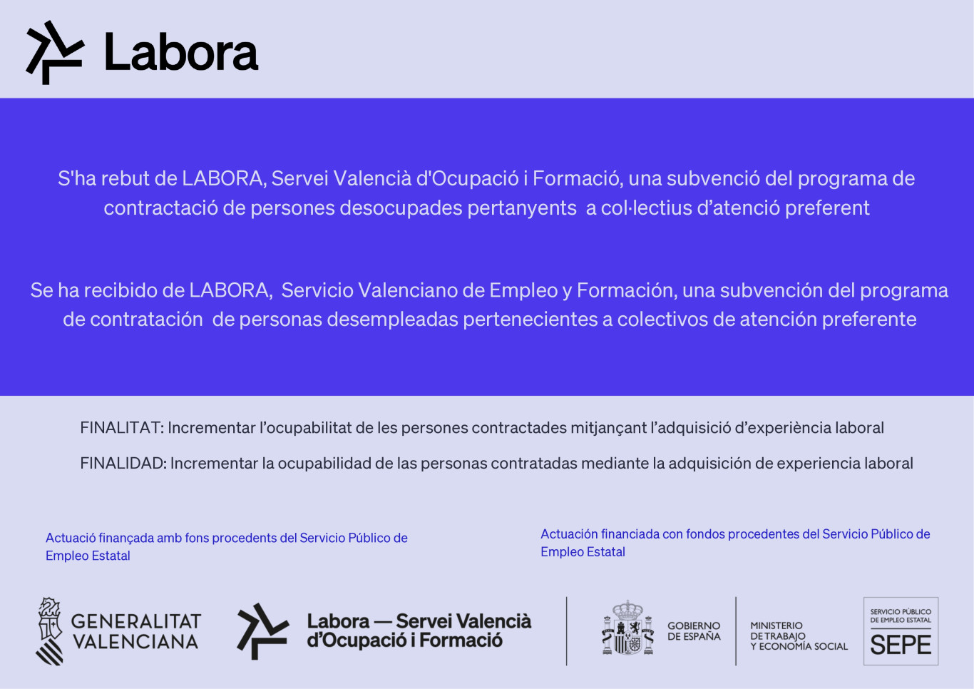 Subvención ETRAME