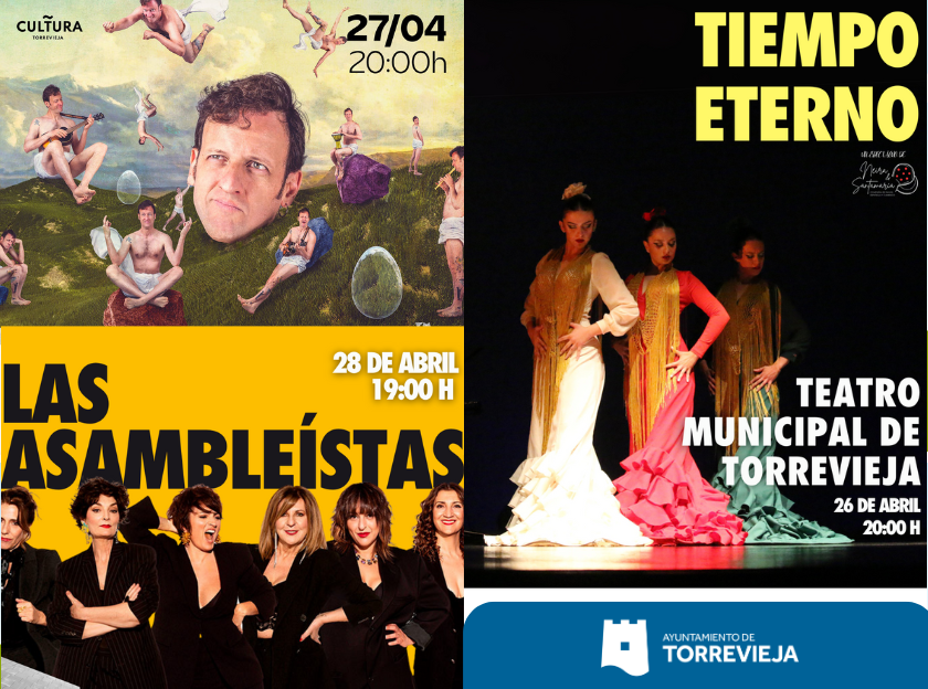MÚSICA, DANZA Y HUMOR: CULTURA TORREVIEJA OFRECE OTRA SEMANA REPLETA DE ENTRETENIMIENTO