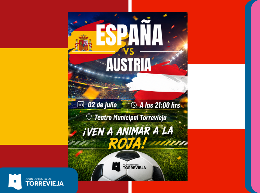 ESPAÑA SE JUEGA EL PASE A OCTAVOS DEL MUNDIAL Y EL TEATRO MUNICIPAL DE TORREVIEJA VOLVERÁ A SER EL CORAZÓN DE LA AFICIÓN