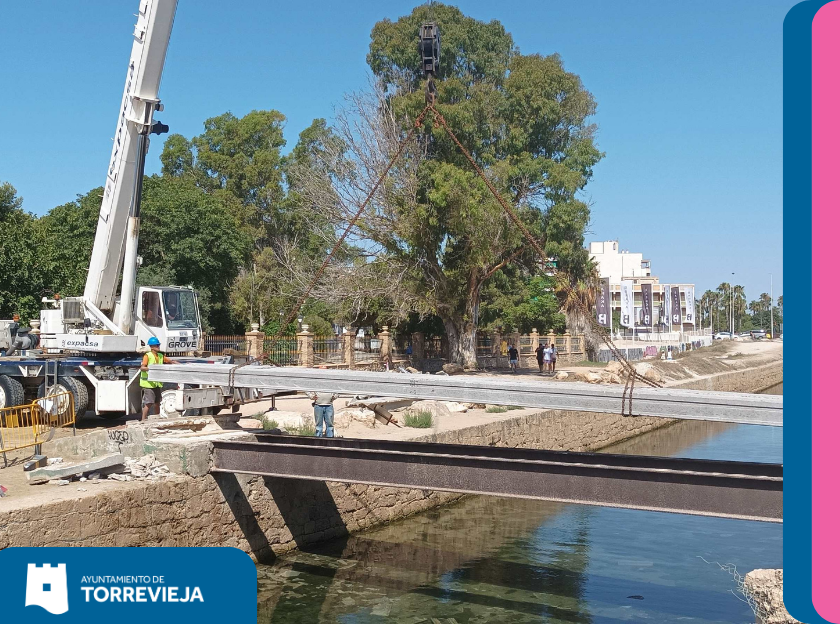 EL AYUNTAMIENTO REPARA LA PASARELA PEATONAL QUE CRUZA EL CANAL DEL ACEQUIÓN, CON UNA INVERSIÓN MUNICIPAL DE 31.001 EUROS