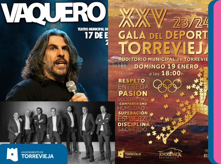 TORREVIEJA BRILLA ESTE FIN DE SEMANA CON J.J. VAQUERO, SETTE VOCI Y LA XXV GALA DEL DEPORTE