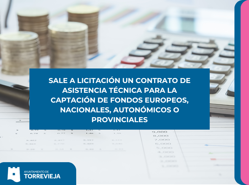 SALE A LICITACIÓN UN CONTRATO DE ASISTENCIA TÉCNICA PARA LA CAPTACIÓN DE FONDOS EUROPEOS, NACIONALES, AUTONÓMICOS O PROVINCIALES