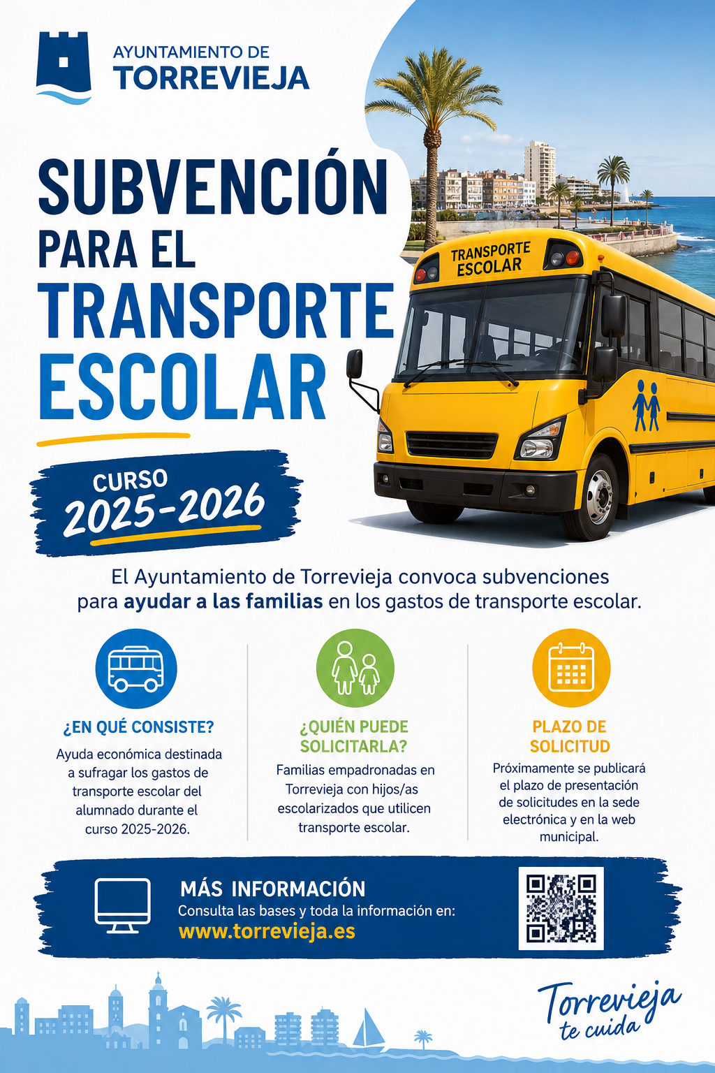 Subvención para gastos en el Transporte Escolar 2025-2026