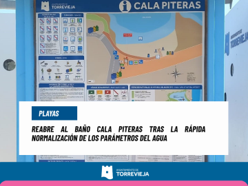 REABRE AL BAÑO CALA PITERAS TRAS LA RÁPIDA NORMALIZACIÓN DE LOS PARÁMETROS DEL AGUA