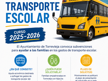 Subvención para gastos en el Transporte Escolar 2025-2026